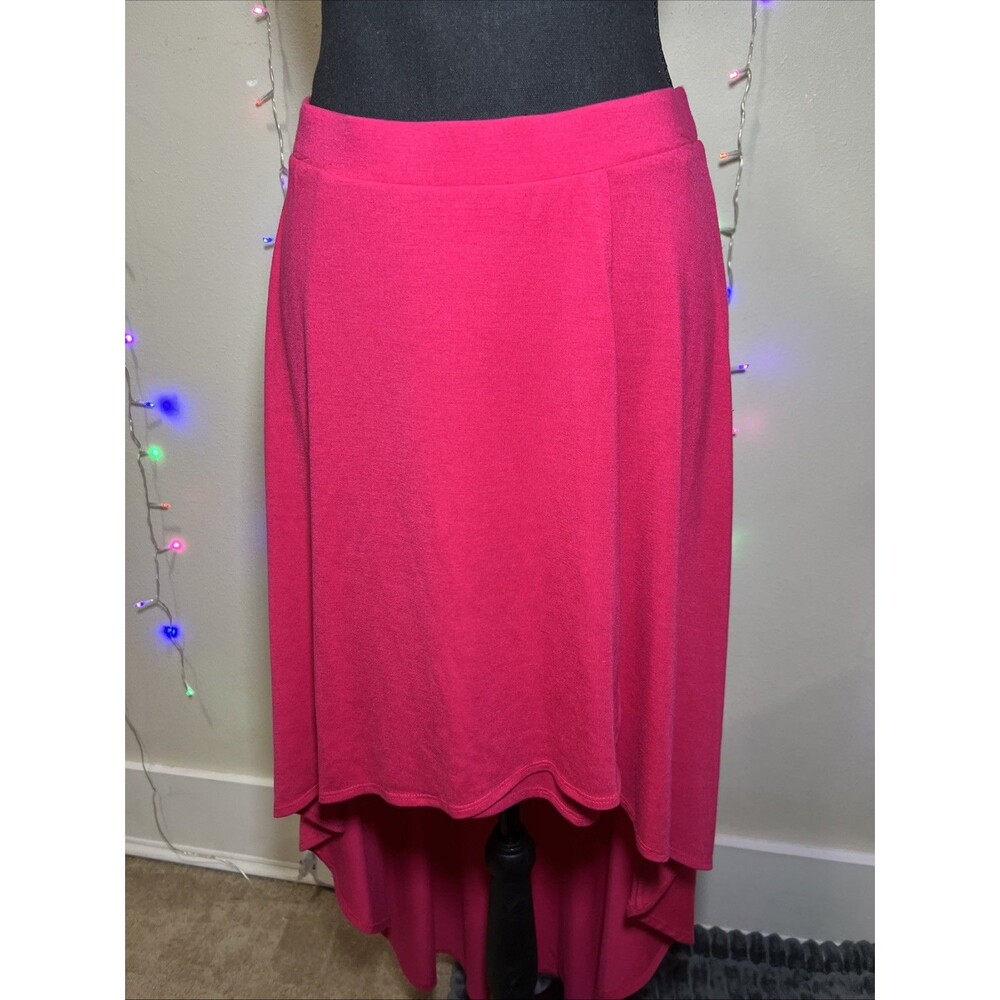 Joe B by Joe Benbasset Women Pink Casual Skirt High Low L - Picture 2 of 4